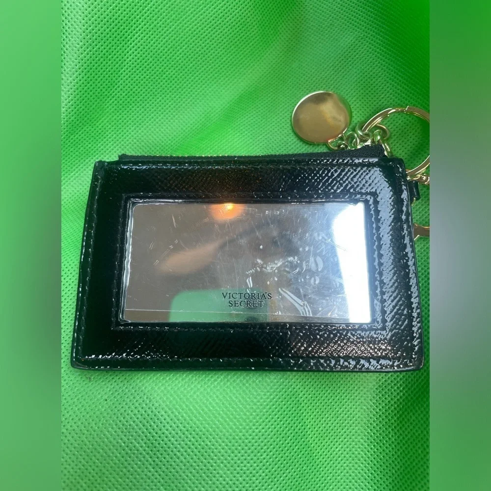 Victoria's Secret Black Wallet with Pink Sequin Lips,Card Holder. - Picture 3 of 11